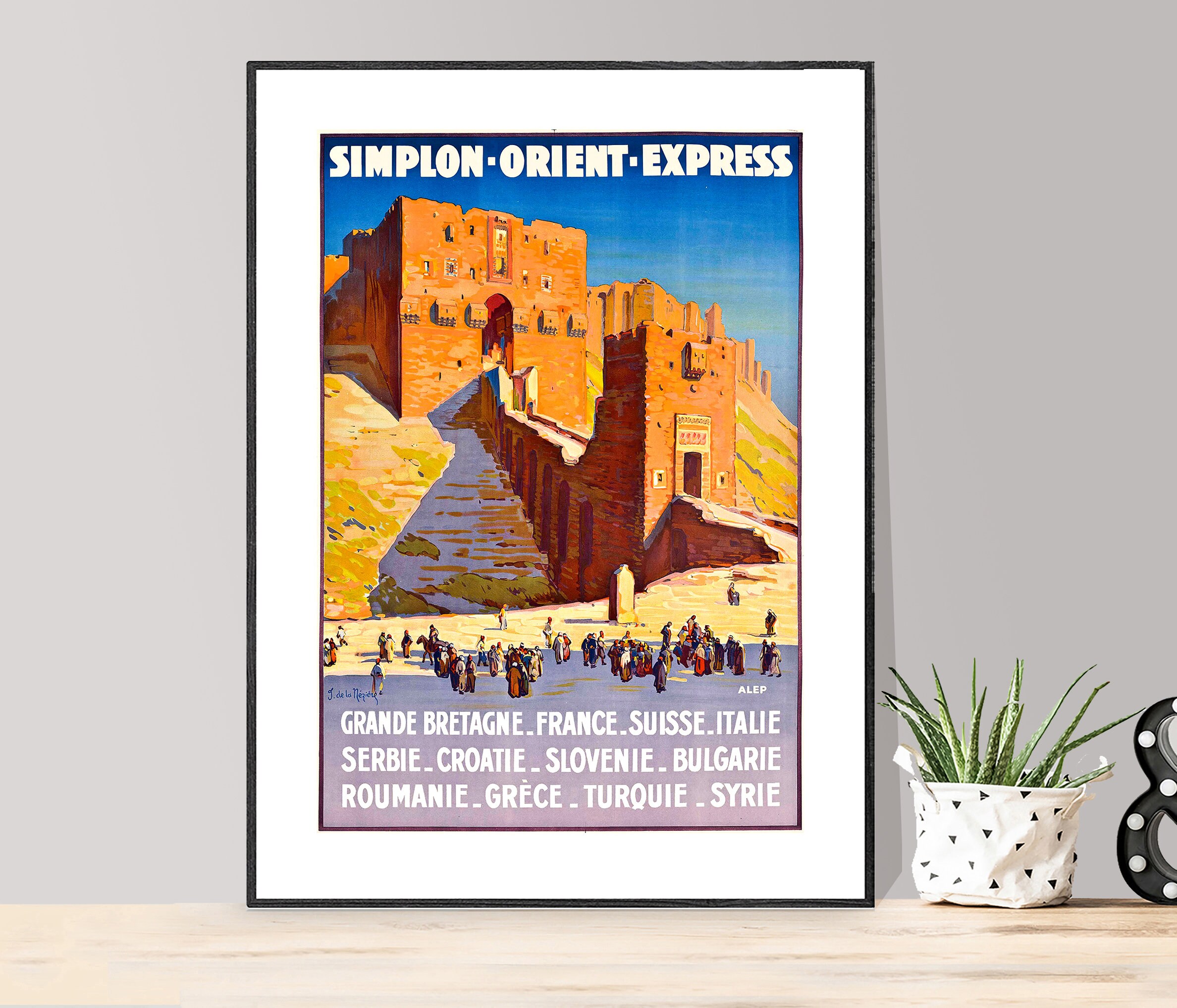 Simplon Orient Express Vintage Travel Poster Sticker or Canvas Print Gift Idea Wall Decor Poster Paper Simplon Orient Express Vintage Travel Poster Sticker or Canvas Print Gift Idea Wall Decor Poster Paper