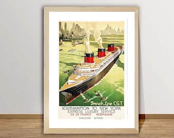 OZEANRIESE PAQUEBOT Rf23 - POSTER HQ 40x60cm d'une AFFICHE VINTAGE