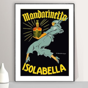 Vintage Italian Liquor Advertisement  Art Print - Reproduction of a Vintage Drink Artwork, Decorative Purposes Wall Decor