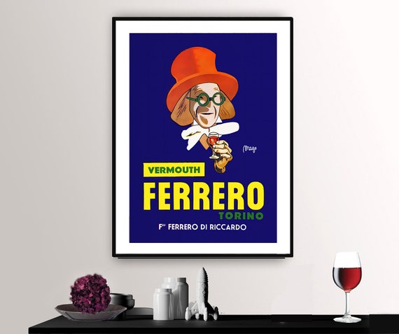 Cinzano Vermouth Torino Cappiello Poster Giclee Print on Canvas or Paper