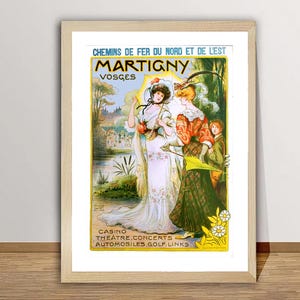 Martigny  Vosges, Chemin de Fer du Nord Vintage Travel Poster - Travel Art Print / Gift Idea / Wall Decor