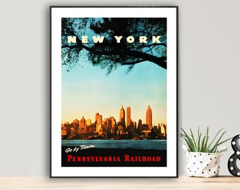 Pennsylvania Railroad EMD Diesel Train Poster – Pottsville Travel Art Print 038 – Unframed Wall Decor