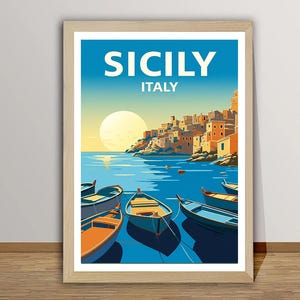 Sicily, Italy Travel Poster - Travel Sicily Wall Decor