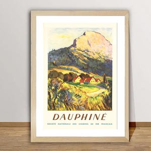 Dauphine, France Vintage Travel  Poster - Travel Memories / Gift Idea / Wall Decor