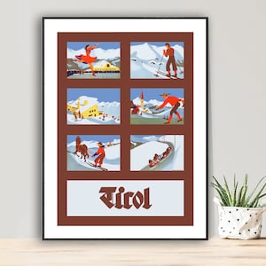 Tirol, Austria Vintage Travel Poster - Poster Paper or Canvas Print / Gift Idea / Wall Decor