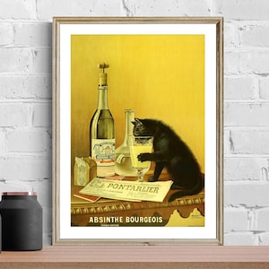Vintage französische Absinth-Werbung Kunstdruck - Reproduktion eines Vintage Kunstwerkes, Dekorative Zwecke Wanddekoration