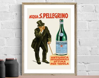 Acqua S. Pellegrino Vintage Poster – Leonetto Cappiello Italian Mineral Water Food&Drink Poster
