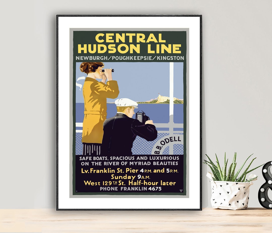 Central Hudson Line Vintage Travel Poster Poster Paper or Canvas Print