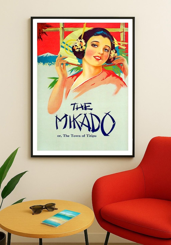 The Mikado Japan Vintage Travel Poster: Art Print - Etsy Norway