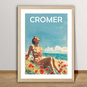 Cromer, England Vintage Travel Poster - Travel Art Print / Gift Idea / Wall Art