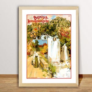 Bosnisch-Hercegovinische Staats Bahnen Vintage Travel Poster - Travel Art Print / Gift Idea / Wall Decor