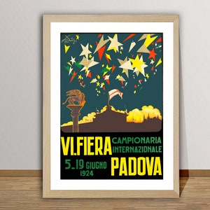 VI Fiera Campionaria Internazionale Padova Vintage Travel Poster - Cartel retro de Padua / Idea de regalo / Decoración de pared