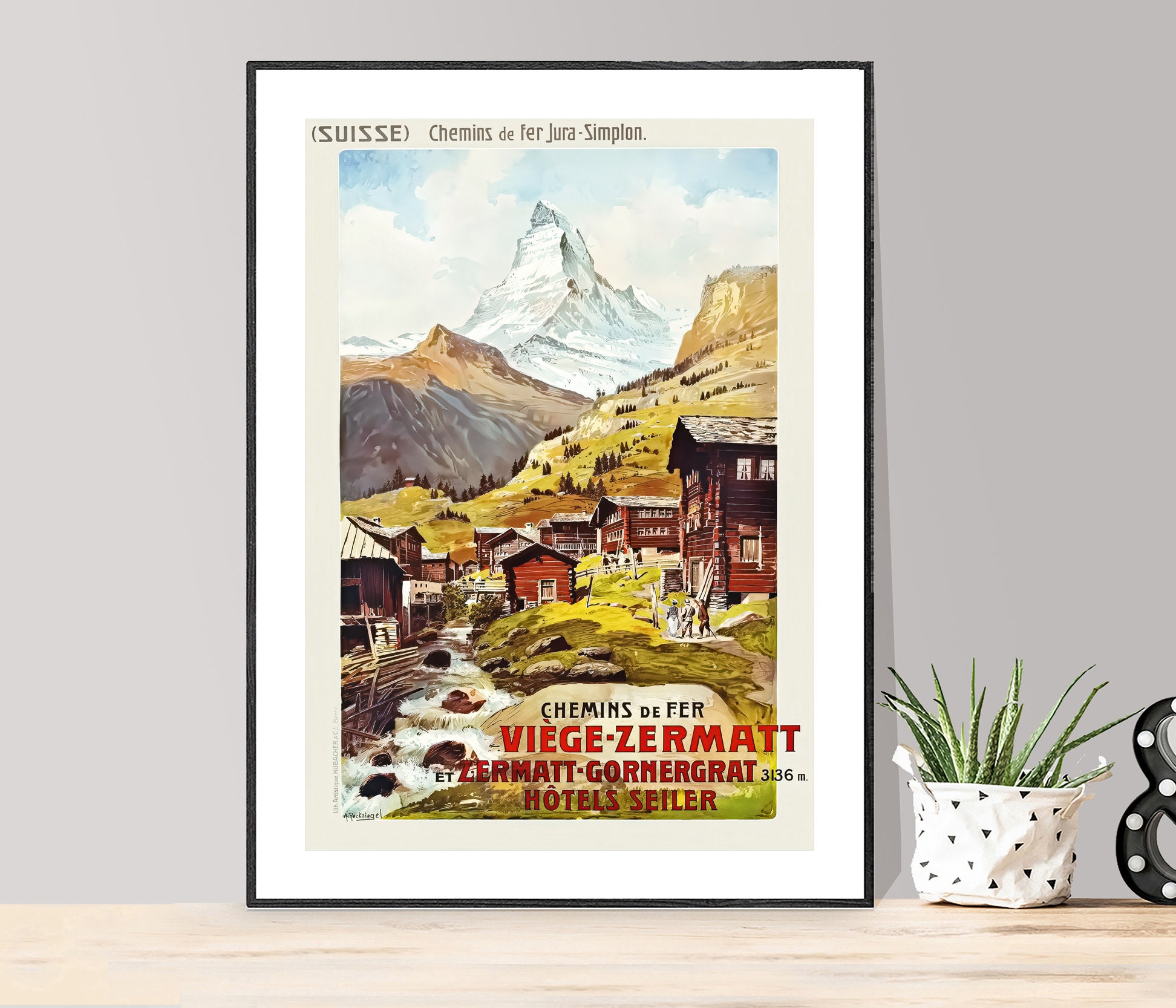 Prints Digital Prints Matterhorn Travel Poster Interiors Wall Art ...
