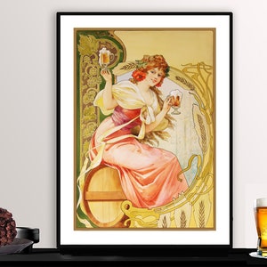 Beer Advertising Vintage Food&Drink Poster - Poster Paper or Canvas Print / Gift Idea