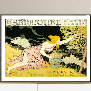 Vintage Abricotine Historical Advertisement Art Print - Reproduction of a Vintage Artwork, Decorative Purposes Wall Decor