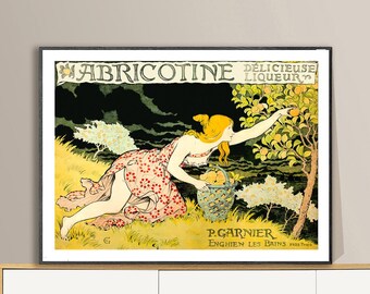 Vintage Abricotine Historical Food&Drink Poster