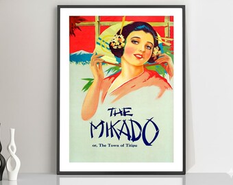 The Mikado Japan Vintage Travel Poster: Art Print - Etsy UK