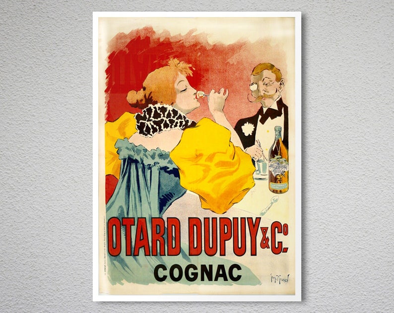 Otard Dupuy Cognac Vintage Food&Drink Poster Cognac Art Print, Beverages Poster, Alcholic Drink Print image 2