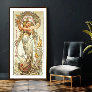 Vintage French Champagne Advertisement Art Print - Reproduction of a Vintage Artwork, Decorative Purposes Wall Decor