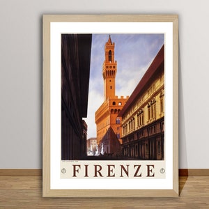 Firenze, Florence, Italy Vintage Travel Poster - Florence Poster, Travel Florence Print, Wall Decor, Gift Idea