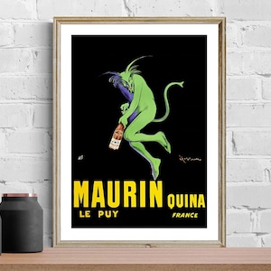 Vintage French Aperitif Quina Le Puy Advertisement (1906) Art Print - Reproduction of a Vintage Artwork, Decorative Purposes Wall Decor