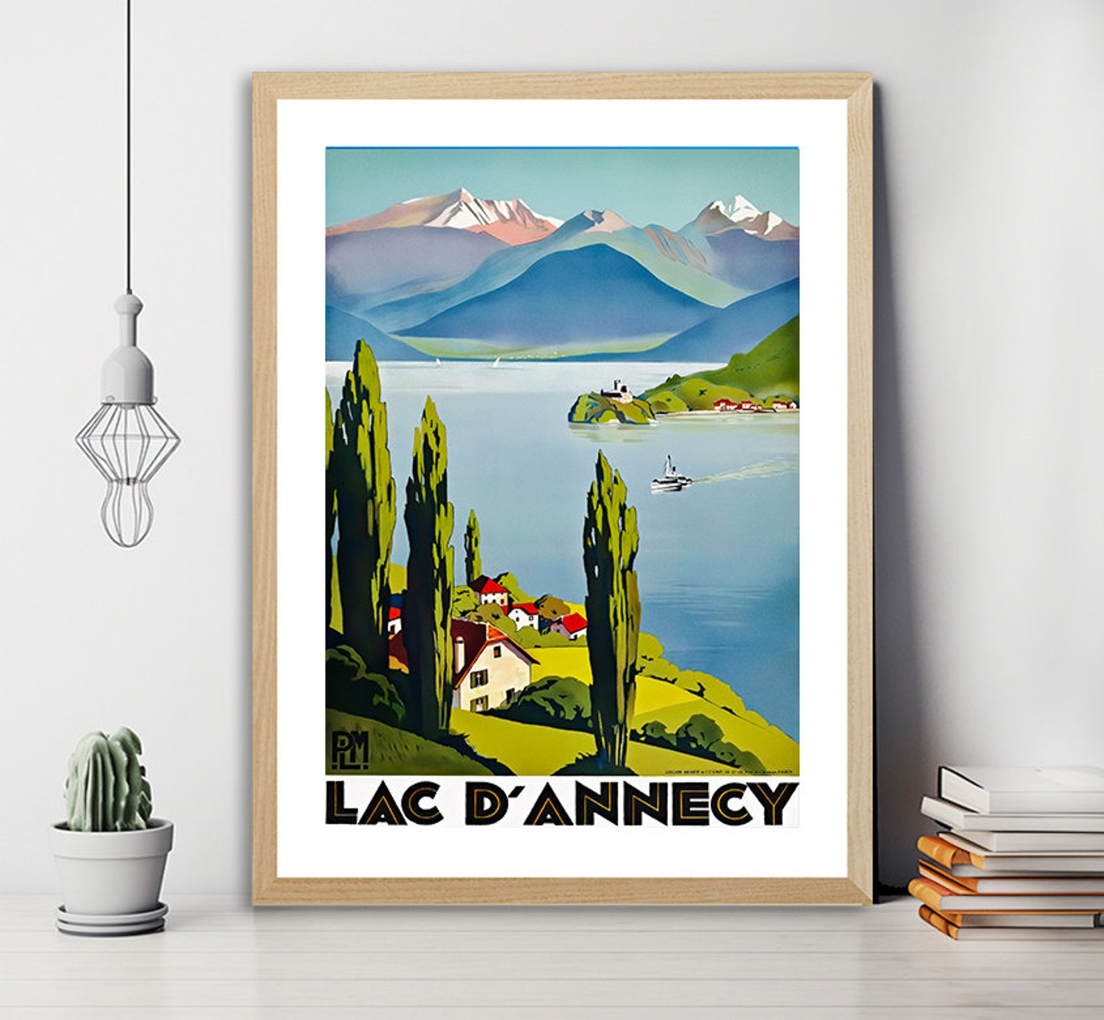 Tourisme LAC D'ANNECY Rahh - POSTER HQ 70x100cm d'une AFFICHE VINTAGE