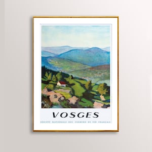 Vosges, France  Vintage Travel Poster - Poster Paper or Canvas Print / Gift Idea / Wall Decor