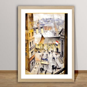 A Boulogne Window, France Vintage Travel Poster - Travel Boulogne Poster / Travel Memories Gift Idea / Wall Decor