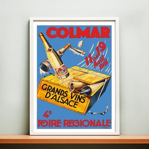 Vintage French Wine Advertisement Art Print - Reproduction of a Vintage Artwork, Decorative Purposes Wall Decor
