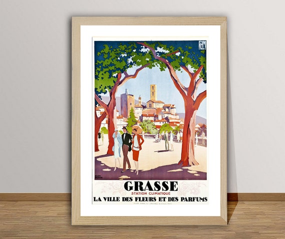 Grasse France Vintage Travel Poster: World Perfume Capital - Etsy