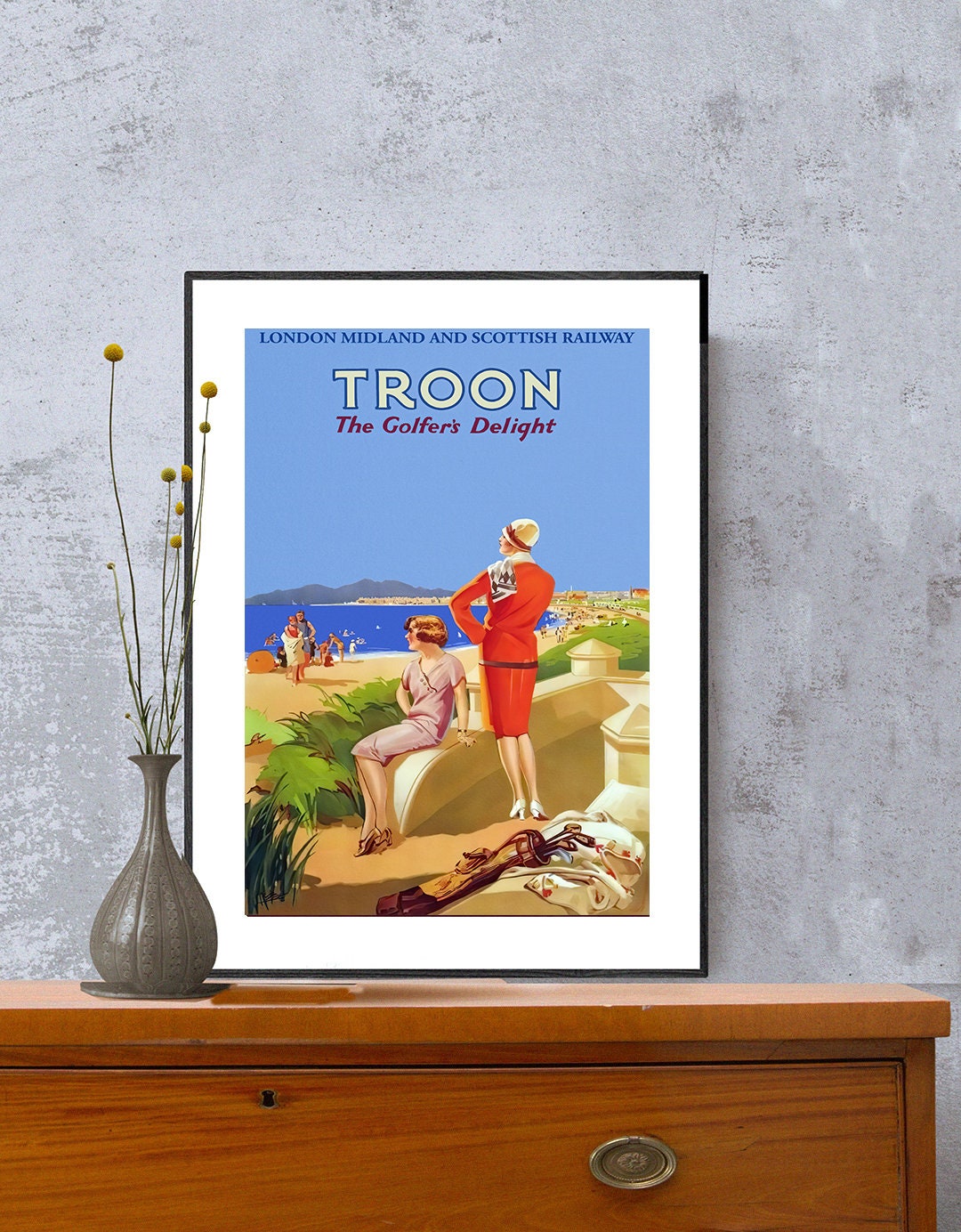 Troon the Golfer's Delight Scotland Vintage Travel Etsy UK