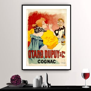 Otard Dupuy Cognac Vintage Food&Drink Poster Cognac Art Print, Beverages Poster, Alcholic Drink Print image 1