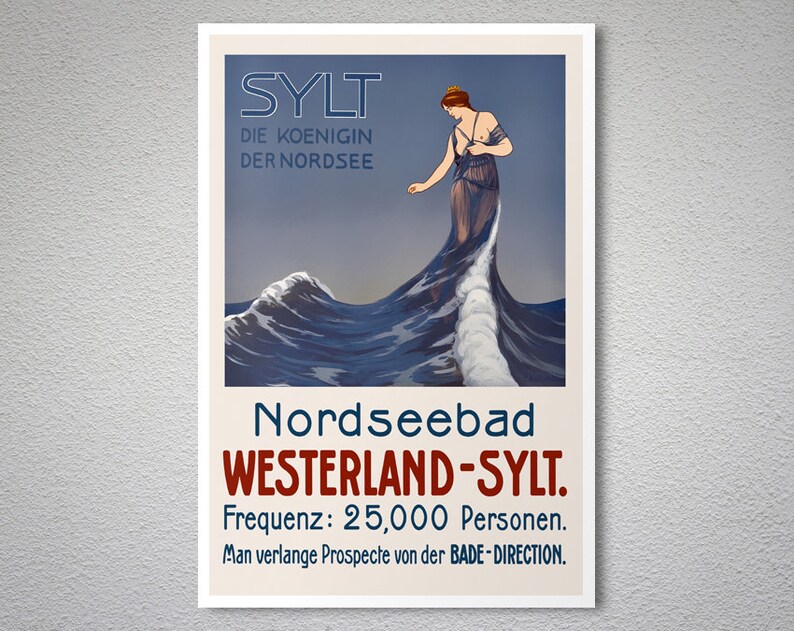 Nordseebad Westerland Sylt Deutschland Vintage Travel Etsy