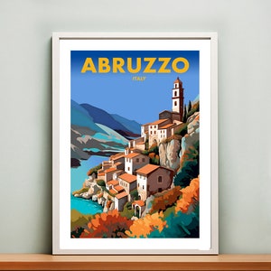 Abrvzzo Abruzzo  Italy  Travel Poster by Wed - Abruzzo Poster, Travel Abruzzo, Wall Decor, Gift Idea