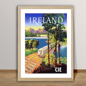 Ireland  Vintage  Travel Poster - Poster Paper or Canvas Print / Gift Idea / Wall Decor