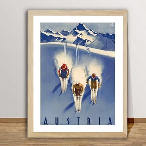 Austria Vintage Ski Poster - Ski Print / Gift Idea / Wall Decor
