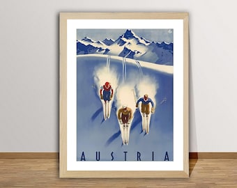 Austria Vintage Ski Poster - Ski Print / Gift Idea / Wall Decor
