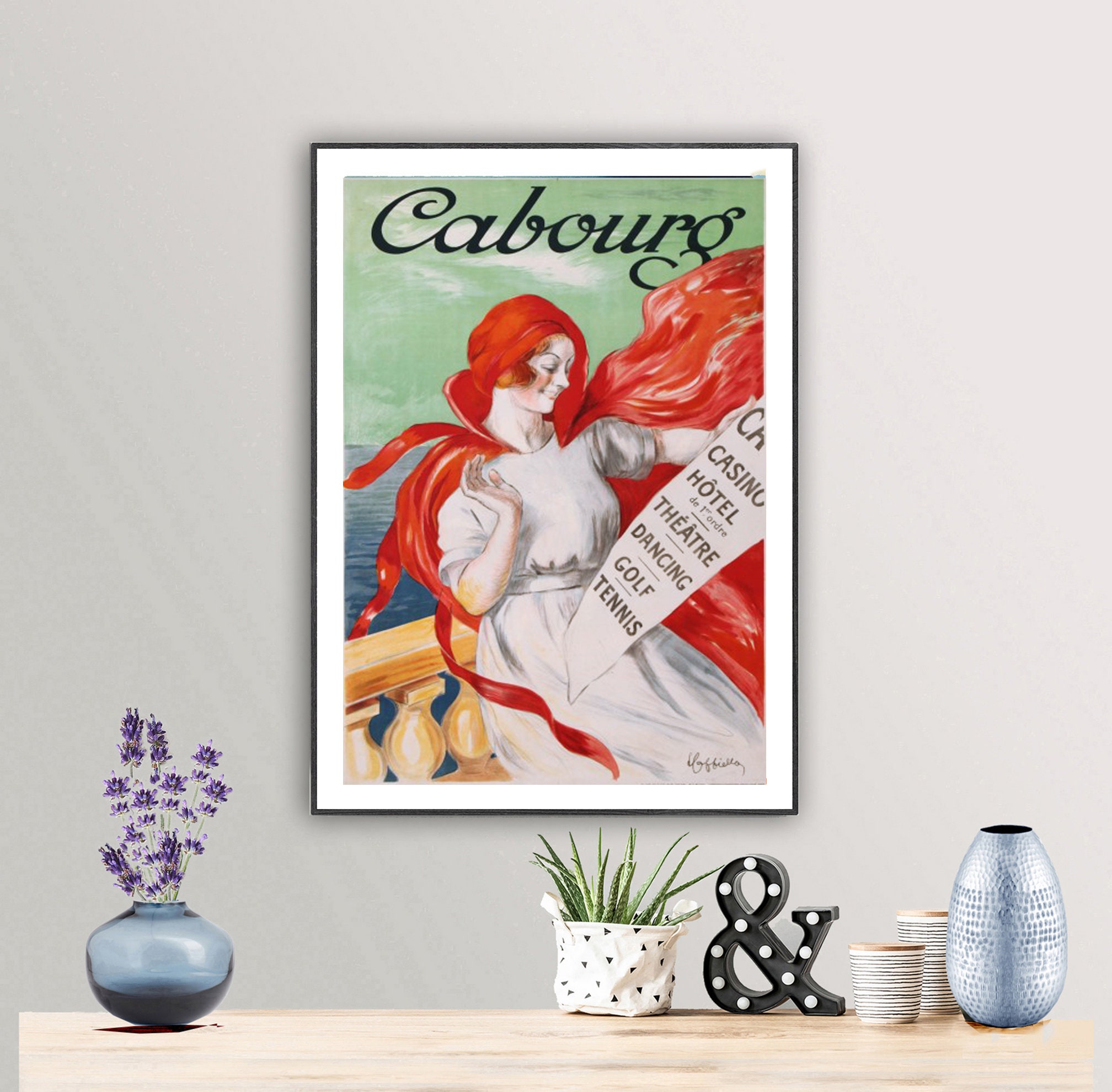 Affiche Cabourg - Poster retro ancien vintage de la Normandie – Artem