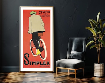 Simplex Bicycle Vintage Poster