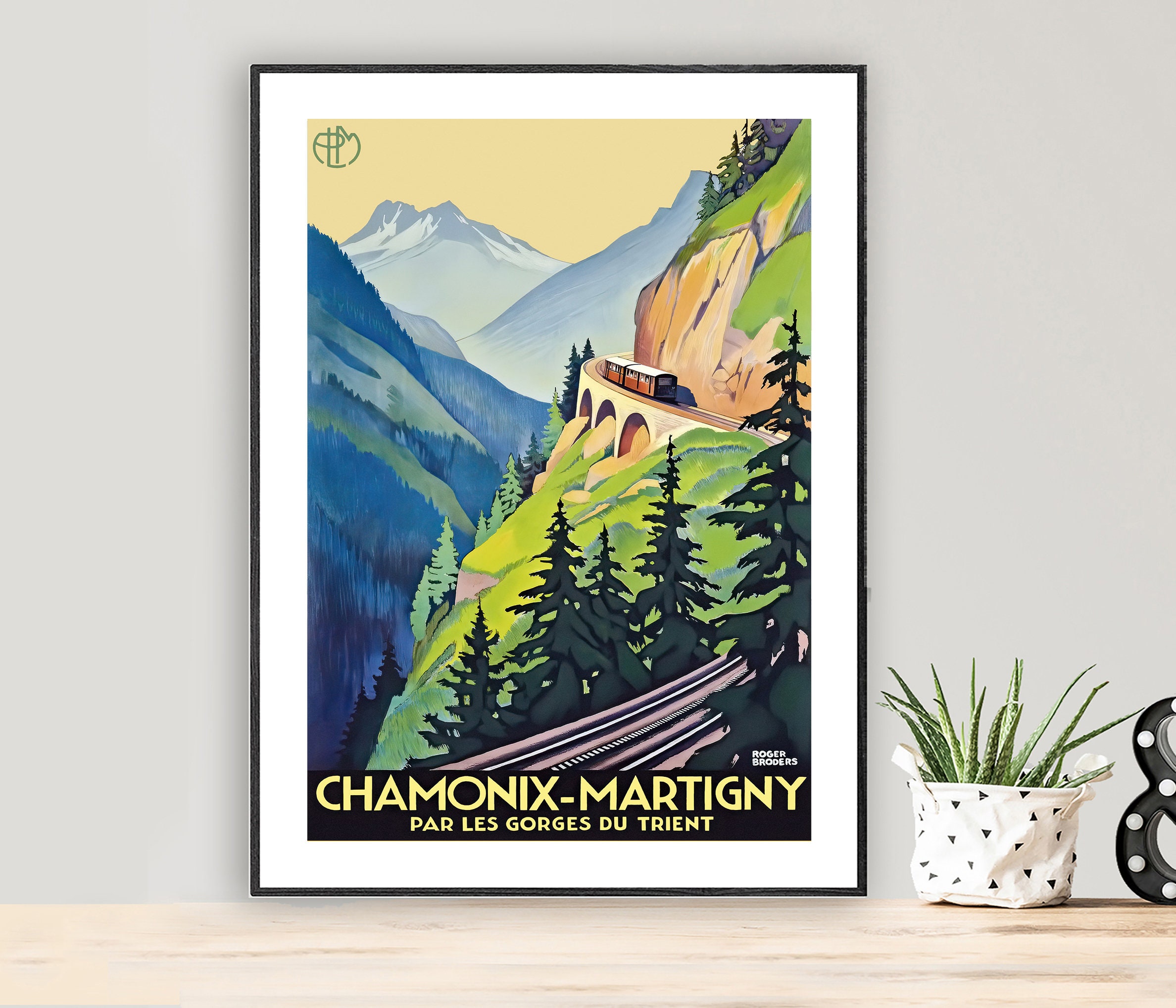 Ambient basen rekruttere Martigny Chamonix Vintage Travel Poster Mont Blanc Express - Etsy