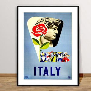 Italy Vintage Travel Poster - Retro Italy Poster / Gift Idea  / Wall Art