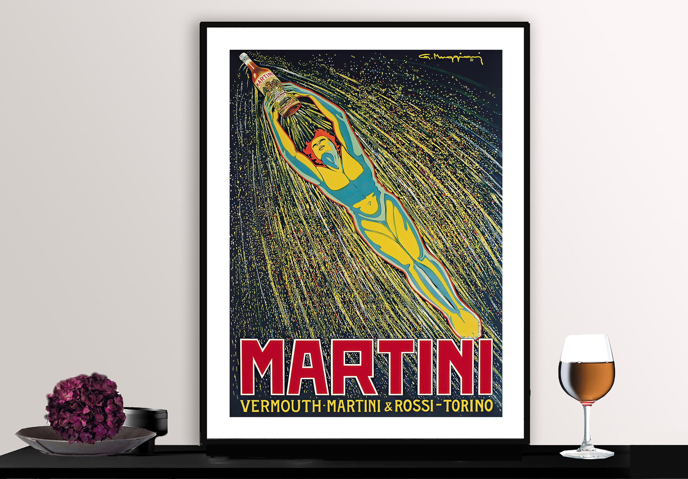 Martini Vermouth Vintage Food \u0026 Drink Poster door Giorgio - Etsy Nederland
