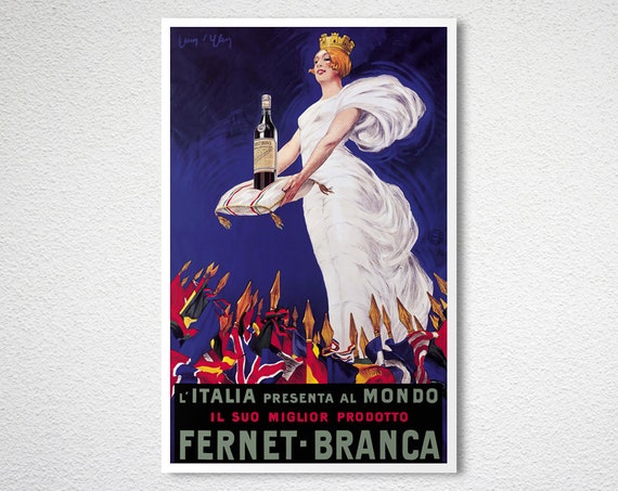 Пару постеров старой рекламы алкоголя. Ликер Fernet-Branca.