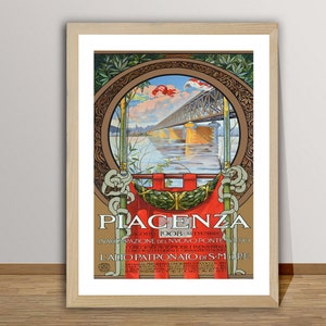 Piacenza Italy Vintage Travel Poster - Piacenza Poster, Travel Piacenza, Wall Decor, Gift Idea
