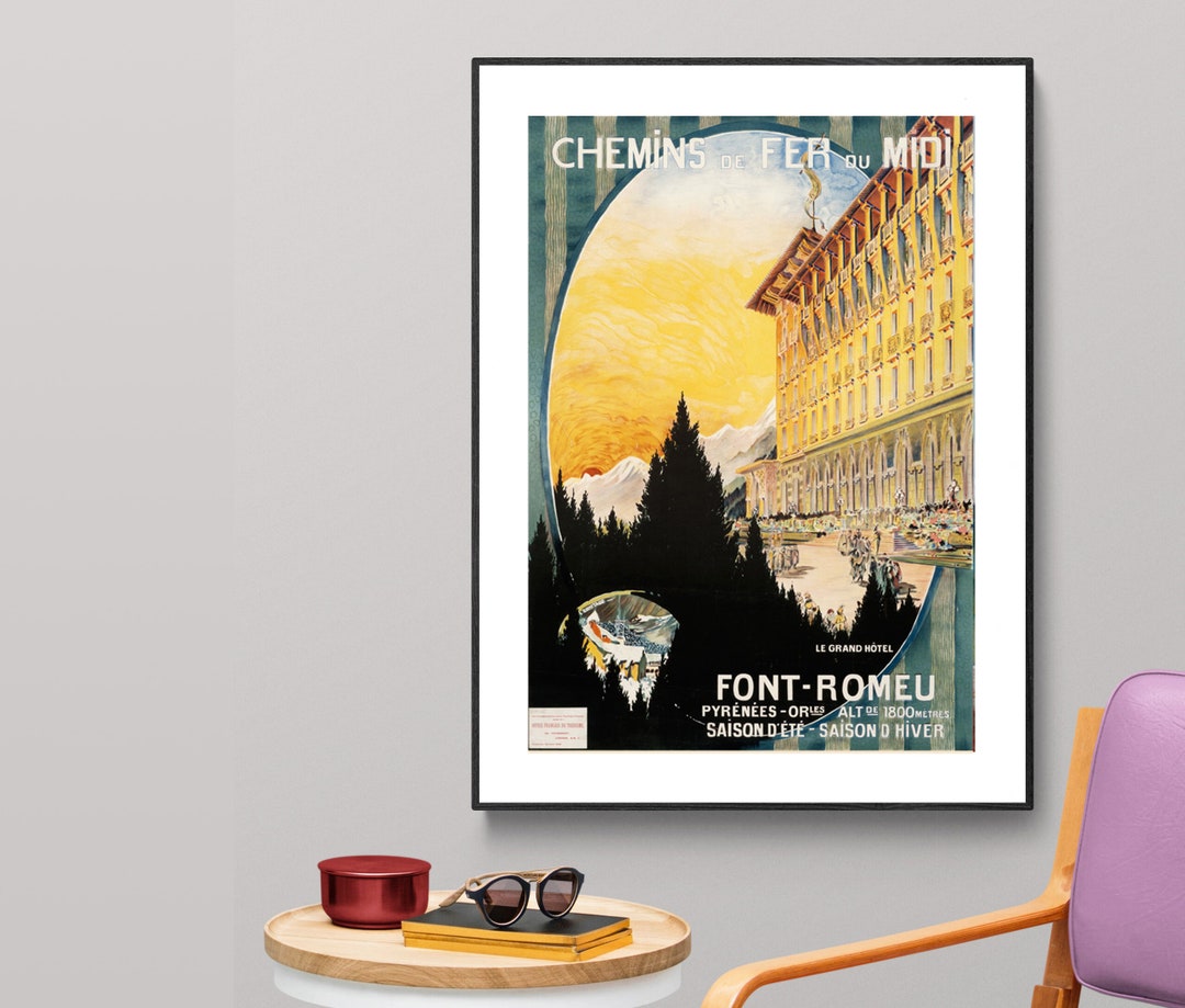 Font Romeu, France Vintage Travel Poster Poster Paper or Canvas Print
