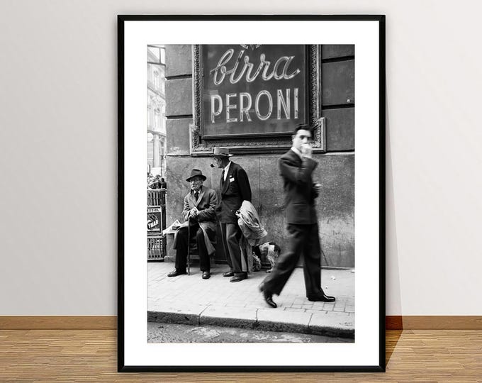 Featured listing image: Vintage Napoli Street Photo: Italy Travel Poster, Canvas or Paper