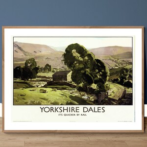 Yorkshire Dales, England Vintage Travel Poster  - Poster Paper or Canvas Print / Gift Idea