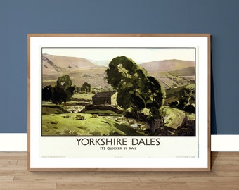 Yorkshire Dales, England Vintage Travel Poster  - Poster Paper or Canvas Print / Gift Idea