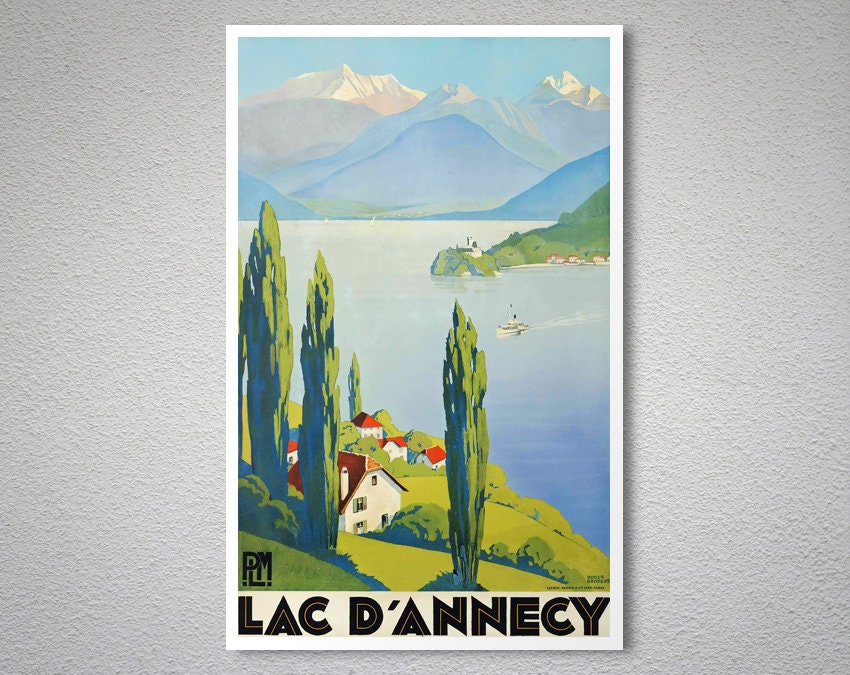 Tourisme LAC D'ANNECY Rahh - POSTER HQ 70x100cm d'une AFFICHE