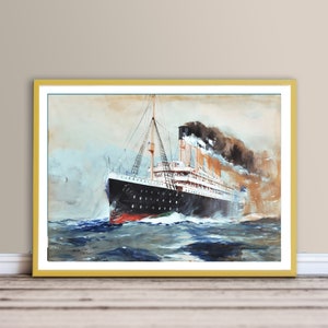 Titanic White Star Line  Vintage Travel Poster - Titanic Poster, Titanic Canvas Print, Wall Decor, Gift Idea